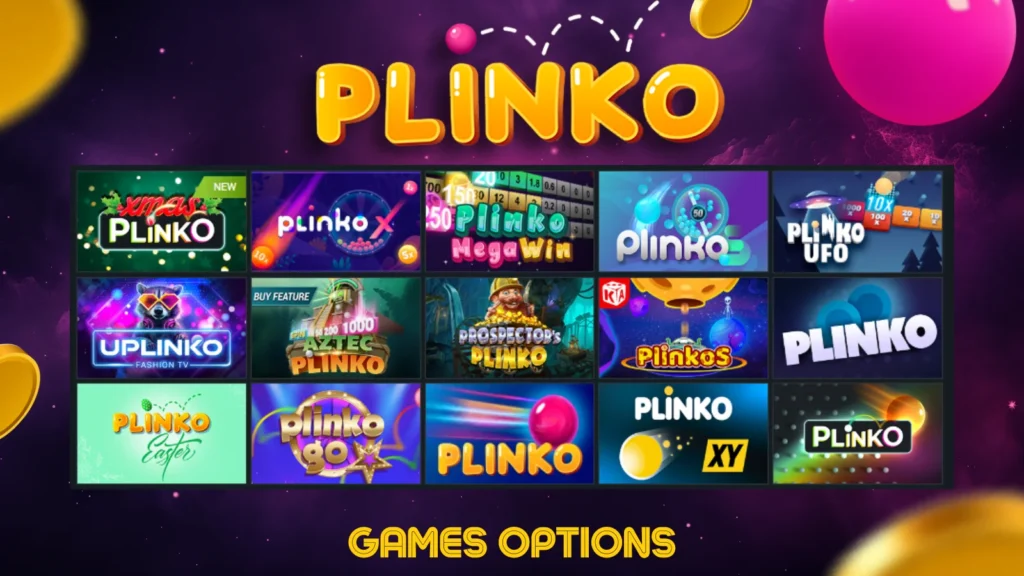 Plinko casino game varianten.